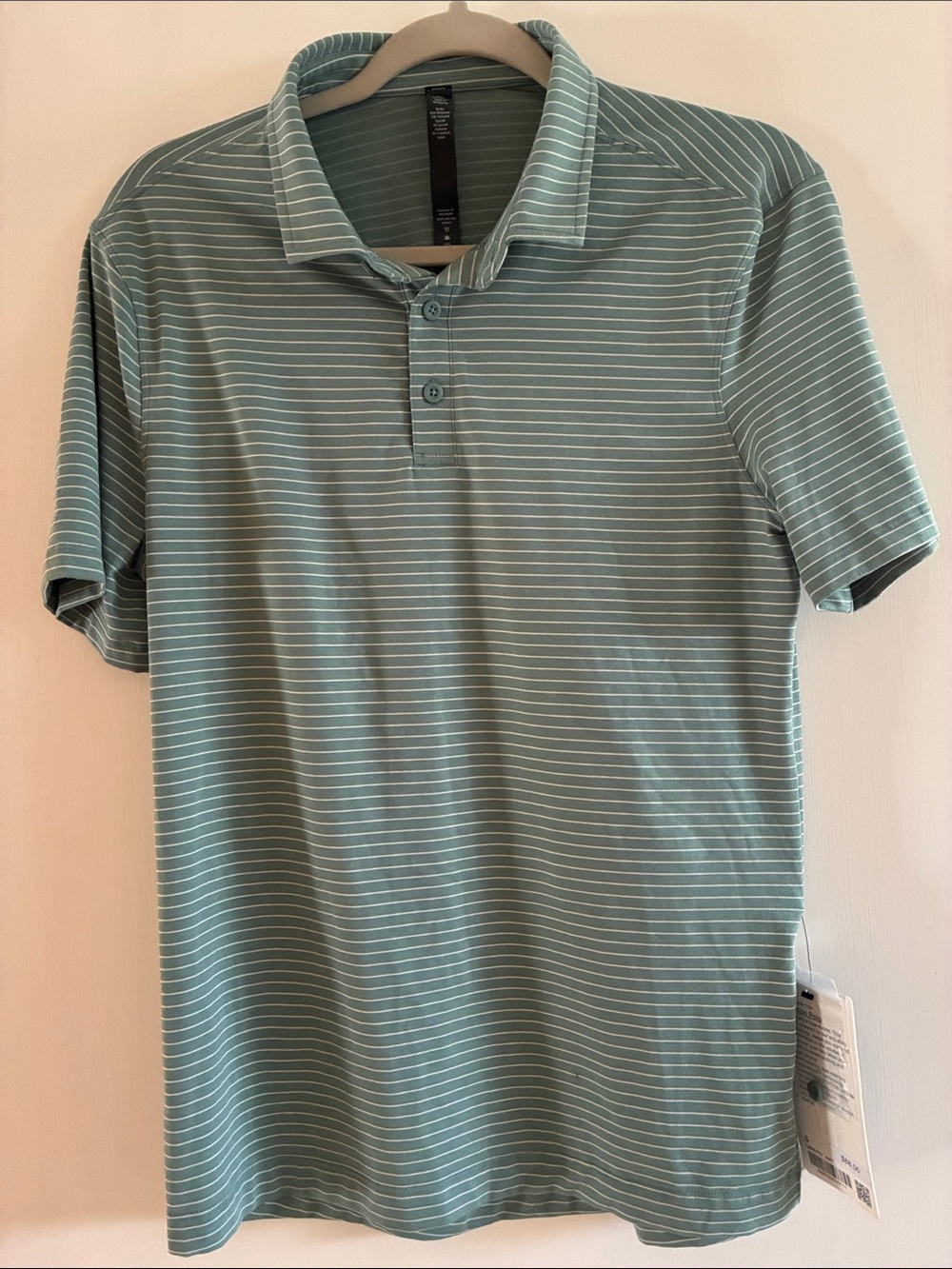 lululemon athletica Men's Evolution Polo Sage Green Striped size S